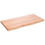 Badezimmerarbeitsplatte aus hellbraun behandeltem Massivholz, 80x40x(2-4) cm von vidaXL, Arbeitsplatten - Ref: Foro24-3156117...