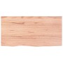 Badezimmerarbeitsplatte aus hellbraun behandeltem Massivholz, 80x40x(2-4) cm von vidaXL, Arbeitsplatten - Ref: Foro24-3156117...