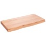 Encimera baño madera maciza tratada marrón claro 80x40x(2-6) cm de vidaXL, Encimeras - Ref: Foro24-3156118, Precio: 90,83 €, ...