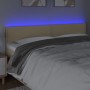 Cream fabric headboard with LED 180x5x78/88 cm by vidaXL, Headboards and footboards - Ref: Foro24-3121491, Price: 75,99 €, Di...