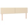 Cream fabric headboard with LED 180x5x78/88 cm by vidaXL, Headboards and footboards - Ref: Foro24-3121491, Price: 75,99 €, Di...