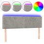 Light gray velvet headboard with LED 144x5x78/88 cm by vidaXL, Headboards and footboards - Ref: Foro24-3121520, Price: 58,49 ...