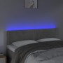 Light gray velvet headboard with LED 144x5x78/88 cm by vidaXL, Headboards and footboards - Ref: Foro24-3121520, Price: 58,49 ...