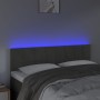 Dark gray velvet headboard with LED 144x5x78/88 cm by vidaXL, Headboards and footboards - Ref: Foro24-3121661, Price: 62,71 €...