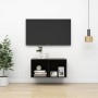 Glossy black plywood wall TV cabinet 37x37x72cm by vidaXL, TV Furniture - Ref: Foro24-805478, Price: 39,17 €, Discount: %