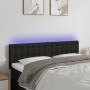 Kopfteil aus schwarzem Stoff mit LED 144x5x78/88 cm von vidaXL, Kopf- und Fußteile - Ref: Foro24-3122046, Preis: 66,76 €, Rab...