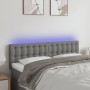 Dark gray fabric headboard with LED 144x5x78/88 cm by vidaXL, Headboards and footboards - Ref: Foro24-3122045, Price: 64,35 €...