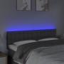 Dark gray fabric headboard with LED 144x5x78/88 cm by vidaXL, Headboards and footboards - Ref: Foro24-3122045, Price: 64,35 €...