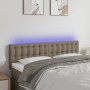 Headboard with LED in taupe gray fabric 144x5x78/88 cm by vidaXL, Headboards and footboards - Ref: Foro24-3122048, Price: 66,...