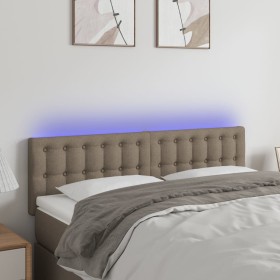 Cabecero con LED de tela gris taupe 144x5x78/88 cm de vidaXL, Cabeceros y pies de cama - Ref: Foro24-3122048, Precio: 66,74 €...