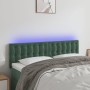 Dark gray velvet headboard with LED 144x5x78/88 cm by vidaXL, Headboards and footboards - Ref: Foro24-3122097, Price: 64,99 €...