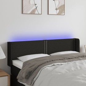 Black fabric headboard with LED 147x16x78/88 cm by vidaXL, Headboards and footboards - Ref: Foro24-3123096, Price: 78,99 €, D...