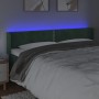 Dark green velvet headboard with LED 203x16x78/88 cm by vidaXL, Headboards and footboards - Ref: Foro24-3123165, Price: 73,80...