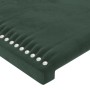 Dark green velvet headboard with LED 203x16x78/88 cm by vidaXL, Headboards and footboards - Ref: Foro24-3123165, Price: 73,80...