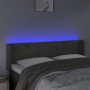 Dark gray velvet headboard with LED 147x16x78/88 cm by vidaXL, Headboards and footboards - Ref: Foro24-3123285, Price: 75,18 ...