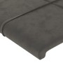 Cabecero con LED de terciopelo gris oscuro 147x16x78/88 cm de vidaXL, Cabeceros y pies de cama - Ref: Foro24-3123285, Precio:...