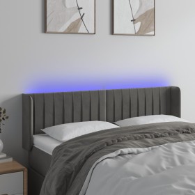 Cabecero con LED de terciopelo gris oscuro 147x16x78/88 cm de vidaXL, Cabeceros y pies de cama - Ref: Foro24-3123523, Precio:...