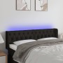 Cabecero con LED de tela negro 147x16x78/88 cm de vidaXL, Cabeceros y pies de cama - Ref: Foro24-3123572, Precio: 88,99 €, De...