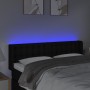 Black fabric headboard with LED 147x16x78/88 cm by vidaXL, Headboards and footboards - Ref: Foro24-3123670, Price: 72,99 €, D...