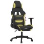 Gaming chair with footrest in light green and black fabric by vidaXL, Gaming chairs - Ref: Foro24-3143748, Price: 131,36 €, D...