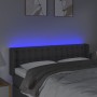 Cabecero con LED de tela gris oscuro 147x16x78/88 cm de vidaXL, Cabeceros y pies de cama - Ref: Foro24-3123669, Precio: 79,62...