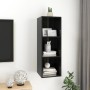 Glänzend schwarzer Wand-TV-Schrank aus Sperrholz, 37 x 37 x 107 cm von vidaXL, TV-Möbel - Ref: Foro24-805487, Preis: 41,31 €,...