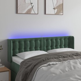 Dark green velvet LED headboard 147x16x78/88 cm by vidaXL, Headboards and footboards - Ref: Foro24-3123721, Price: 76,59 €, D...