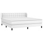 Cama box spring con colchón cuero sintético blanco 160x200 cm de vidaXL, Camas y somieres - Ref: Foro24-3127320, Precio: 470,...