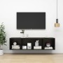 Mueble TV pared contrachapada negro brillo 37x37x142,5 cm de vidaXL, Muebles TV - Ref: Foro24-805496, Precio: 64,88 €, Descue...