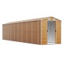 Garden shed light brown galvanized steel 191x810x198 cm by vidaXL, Sheds - Ref: Foro24-3188283, Price: 1,00 €, Discount: %