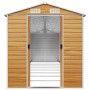 Garden shed light brown galvanized steel 191x810x198 cm by vidaXL, Sheds - Ref: Foro24-3188283, Price: 1,00 €, Discount: %