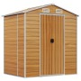 Garden shed made of light brown galvanized steel, measuring 191x130x198 cm. by vidaXL, Sheds - Ref: Foro24-3188275, Price: 34...