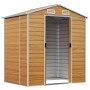 Garden shed made of light brown galvanized steel, measuring 191x130x198 cm. by vidaXL, Sheds - Ref: Foro24-3188275, Price: 34...