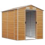 Light brown galvanized steel garden shed 191x215x198 cm by vidaXL, Sheds - Ref: Foro24-3188276, Price: 463,84 €, Discount: %