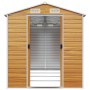 Garden shed light brown galvanized steel 191x385x198 cm by vidaXL, Sheds - Ref: Foro24-3188278, Price: 693,83 €, Discount: %