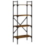 Bookcase with 4 shelves smoked oak wood 56x31.5x138.5 cm by vidaXL, Bookcases and shelves - Ref: Foro24-833340, Price: 51,62 ...