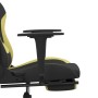 Gaming chair with footrest in light green and black fabric by vidaXL, Gaming chairs - Ref: Foro24-3143748, Price: 131,36 €, D...