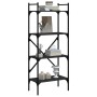 4-shelf black engineered wood bookcase 56x31.5x138.5 cm by vidaXL, Bookcases and shelves - Ref: Foro24-833338, Price: 53,32 €...