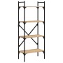 Bookcase with 4 shelves Sonoma oak wood 56x31.5x138.5 cm by vidaXL, Bookcases and shelves - Ref: Foro24-833339, Price: 50,49 ...