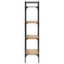 Bookcase with 4 shelves Sonoma oak wood 56x31.5x138.5 cm by vidaXL, Bookcases and shelves - Ref: Foro24-833339, Price: 50,49 ...