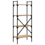 Bookcase with 4 shelves Sonoma oak wood 56x31.5x138.5 cm by vidaXL, Bookcases and shelves - Ref: Foro24-833339, Price: 50,49 ...