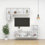 Wall-mounted TV stand made of white plywood, 37x37x107cm by vidaXL, TV Furniture - Ref: Foro24-805480, Price: 47,69 €, Discou...