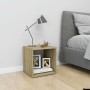 TV stand made of white and Sonoma oak plywood, measuring 37x35x37cm. by vidaXL, TV Furniture - Ref: Foro24-805513, Price: 26,...