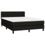 Cama box spring colchón y luces LED tela negro 140x200 cm de vidaXL, Camas y somieres - Ref: Foro24-3133399, Precio: 474,44 €...