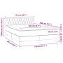 Boxspringbettmatratze und LED-Leuchten aus schwarzem Stoff 140x200 cm von vidaXL, Betten und Lattenroste - Ref: Foro24-313339...