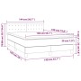 Boxspringbettmatratze und LED-Leuchten dunkelgrauer Stoff 140x190 cm von vidaXL, Betten und Lattenroste - Ref: Foro24-3133470...