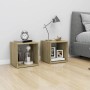 TV stand made of white and Sonoma oak plywood, measuring 37x35x37cm. by vidaXL, TV Furniture - Ref: Foro24-805513, Price: 26,...