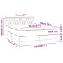 Boxspringbettmatratze und LED-Leuchten aus schwarzem Stoff 140x190 cm von vidaXL, Betten und Lattenroste - Ref: Foro24-313395...