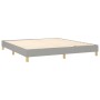 Box spring bed with fabric mattress and light gray LED 160x200 cm by vidaXL, Beds and slatted bases - Ref: Foro24-3134045, Pr...