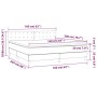 Box spring bed with fabric mattress and light gray LED 160x200 cm by vidaXL, Beds and slatted bases - Ref: Foro24-3134045, Pr...